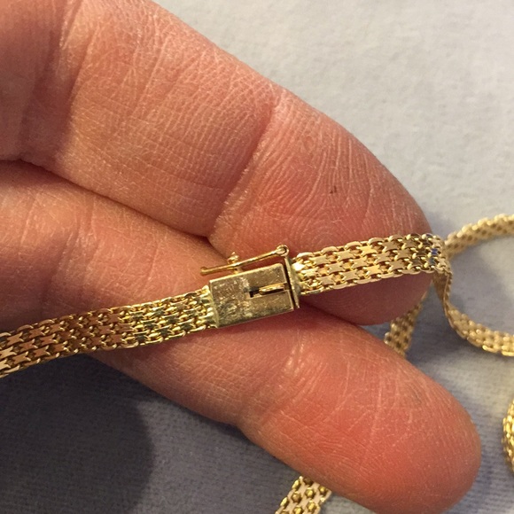 🌟14k Byzantine link & diamond necklace - Picture 6 of 8